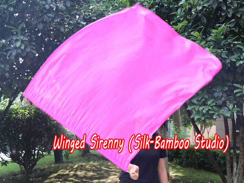 spinning silk flag poi 103cm (40") for Worship & Praise, pink