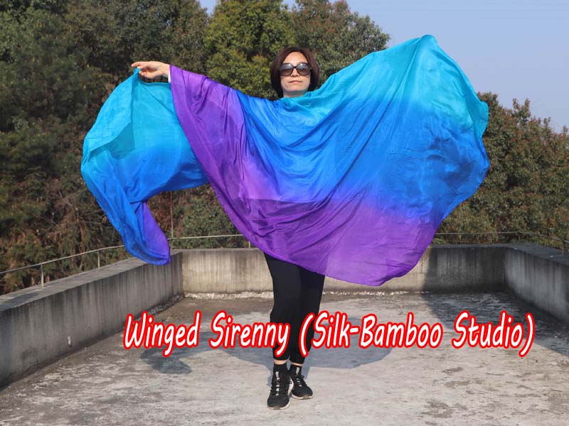 Mystery 5 Mommes 2.7m*1.4m (3 yds x 55") belly dance silk veil 