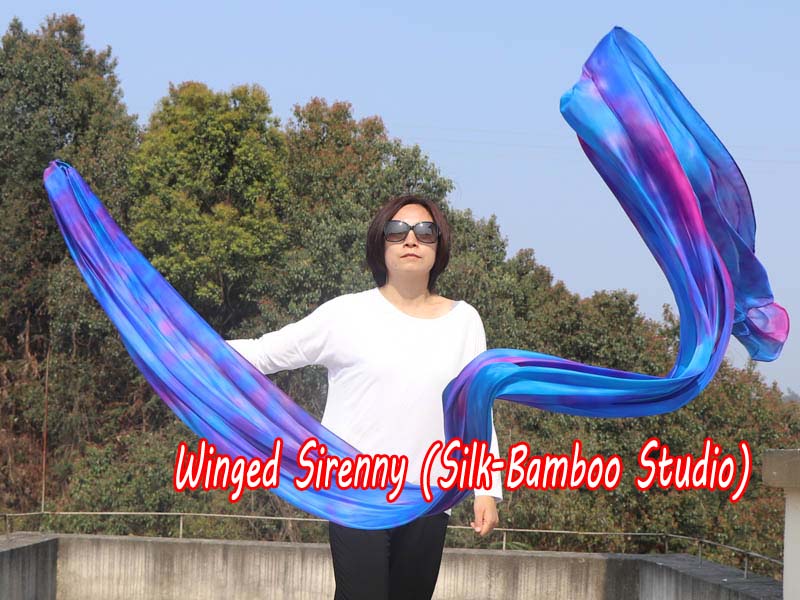 1 piece 4m (4.4 yards) Mermaid worship silk throw streamer