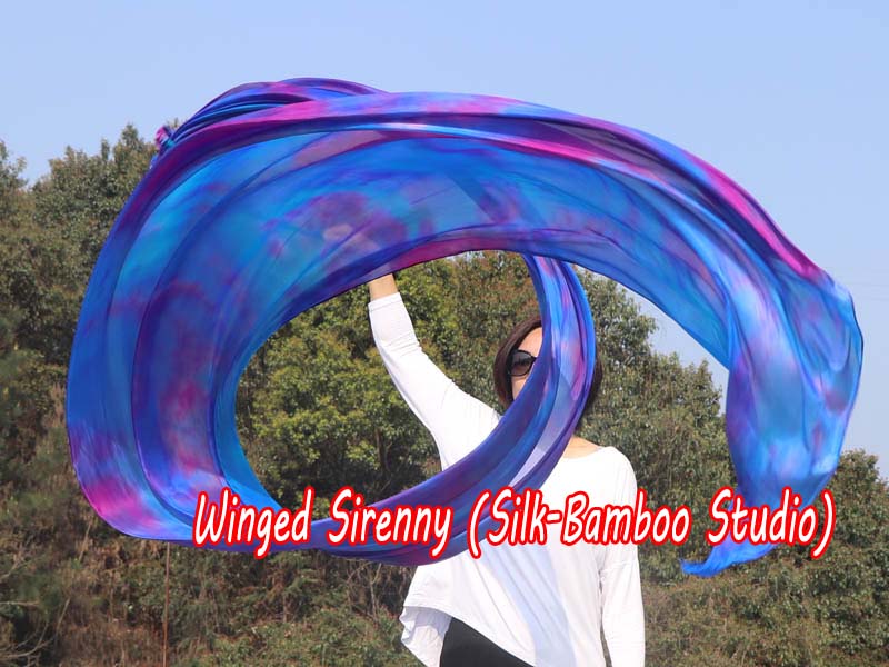 1 piece 4m (4.4 yards) Mermaid worship silk throw streamer
