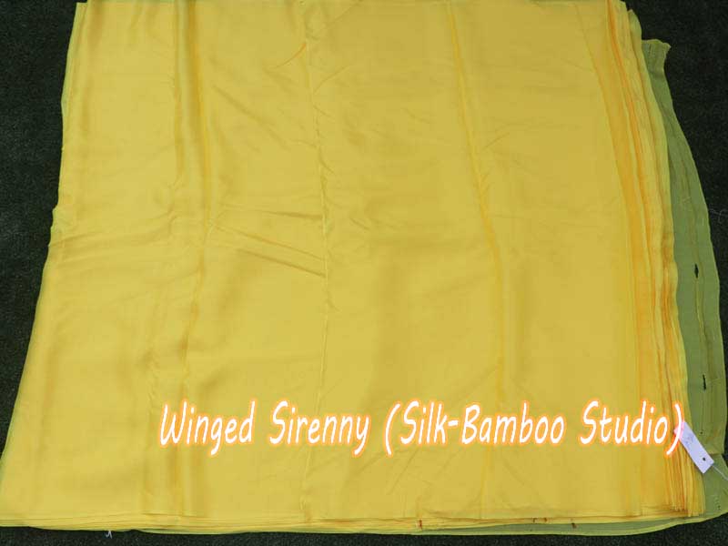 yellow silk fabric by yard