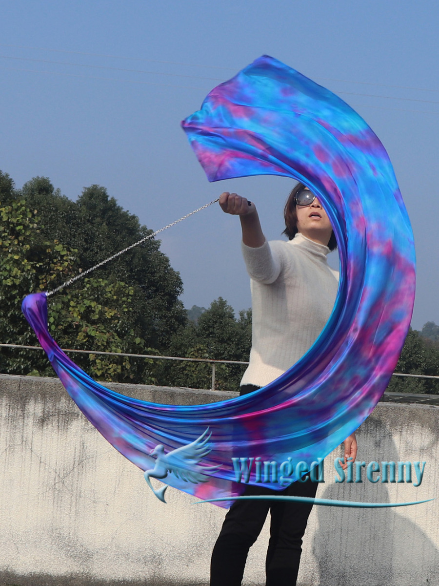 1 Piece Mermaid Dream 1.8m (70") dance silk veil poi