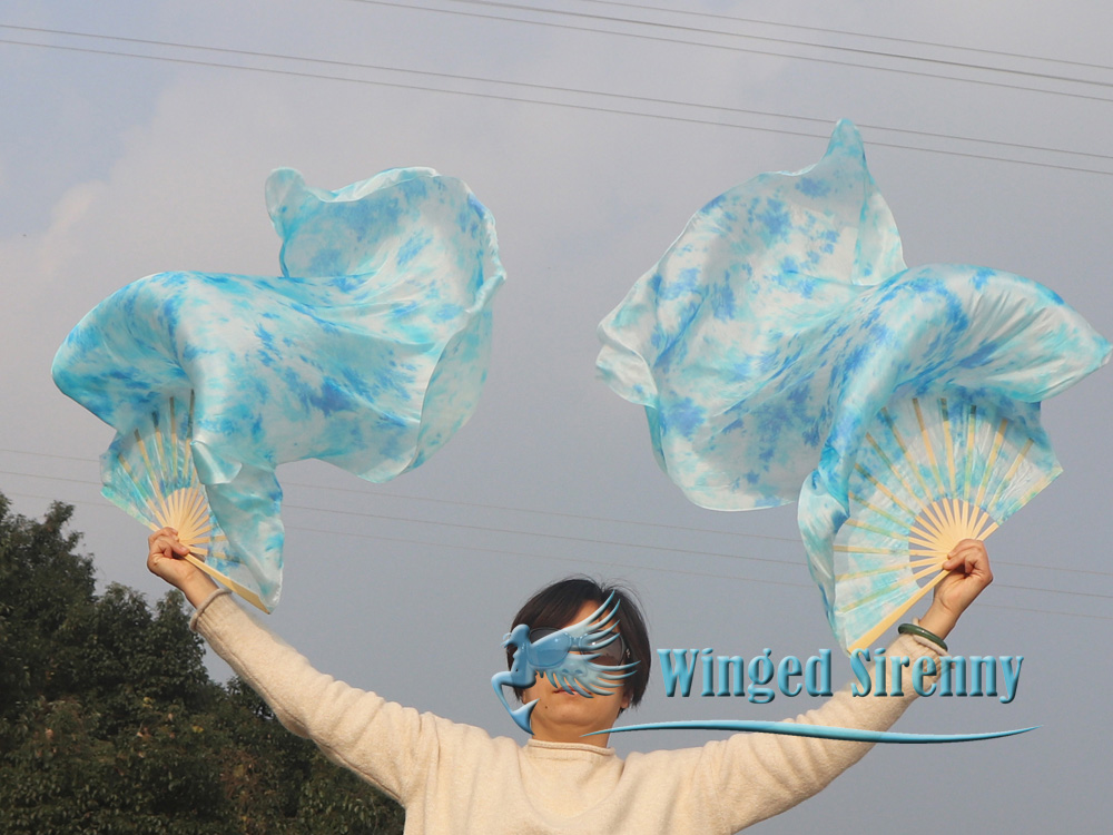 1 pair 1.1m (43") Ice silk fan veils for kids