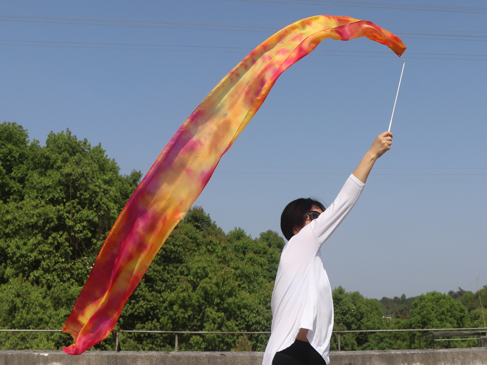 1 piece Sakura 2.5m (98") silk worship streamer