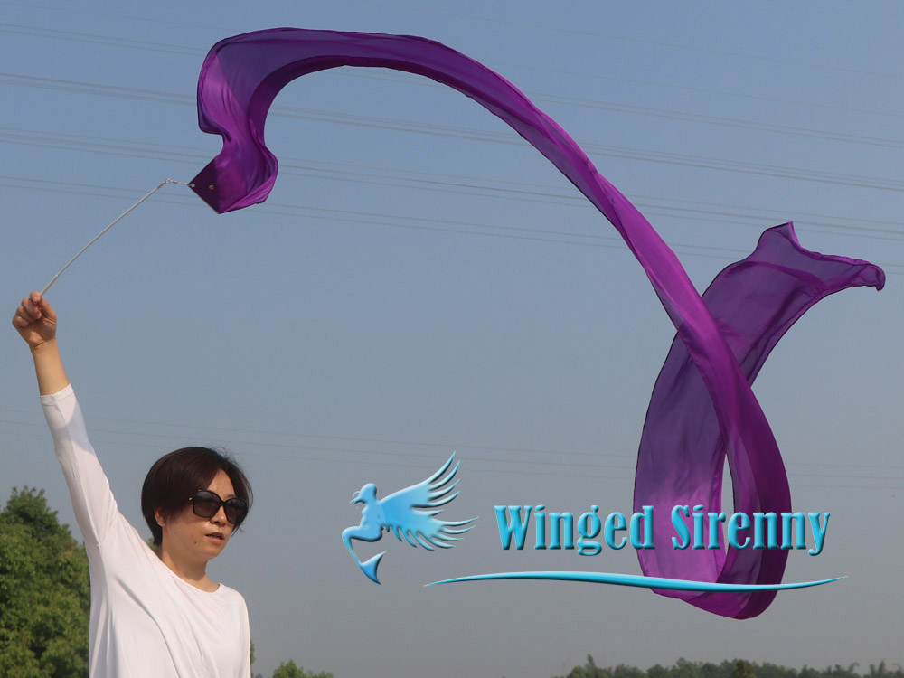 1 piece purple 4m (4.4 yds) silk worship streamer