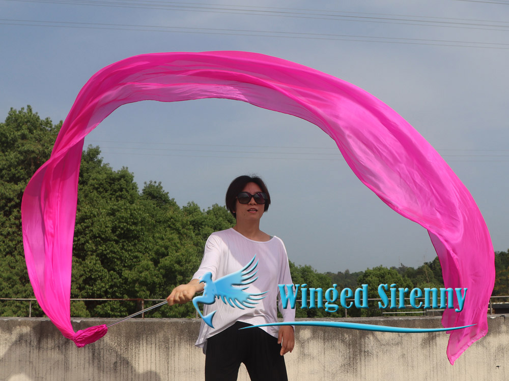 1 piece 4m (4.4 yards) pink worship silk throw streamer