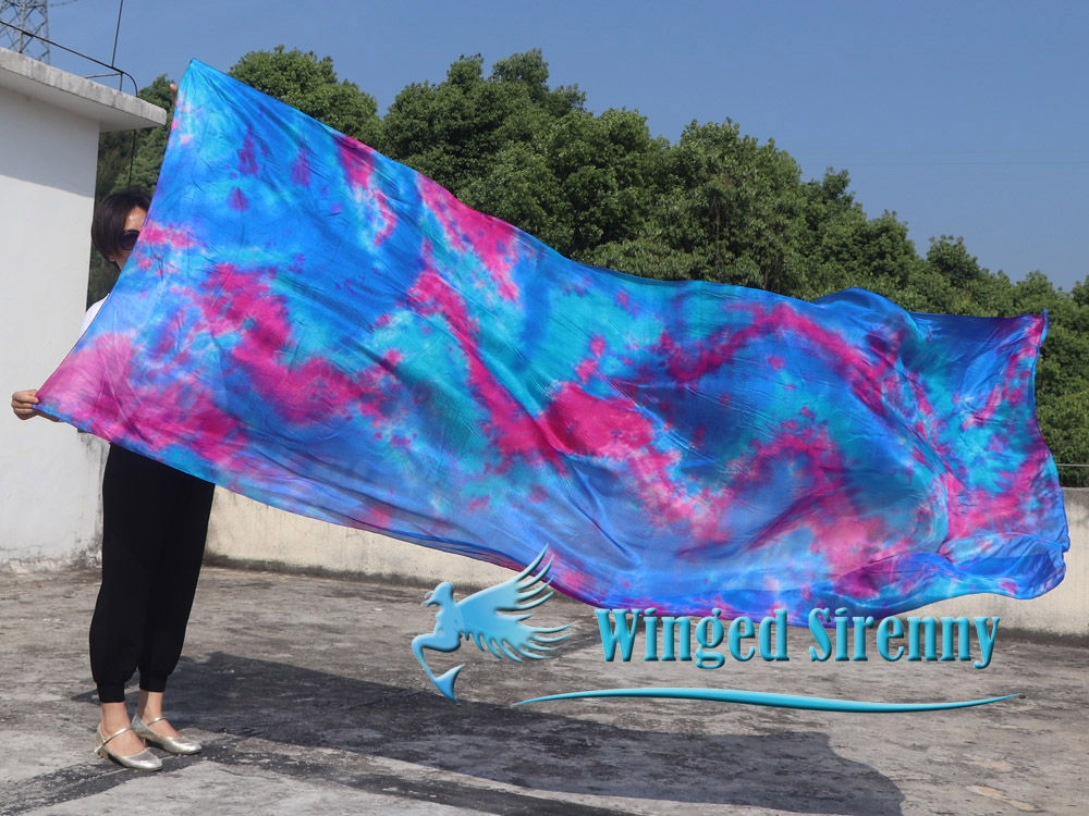 1 piece Mermaid Dream tie-dye 5 Mommes belly dance silk veil 