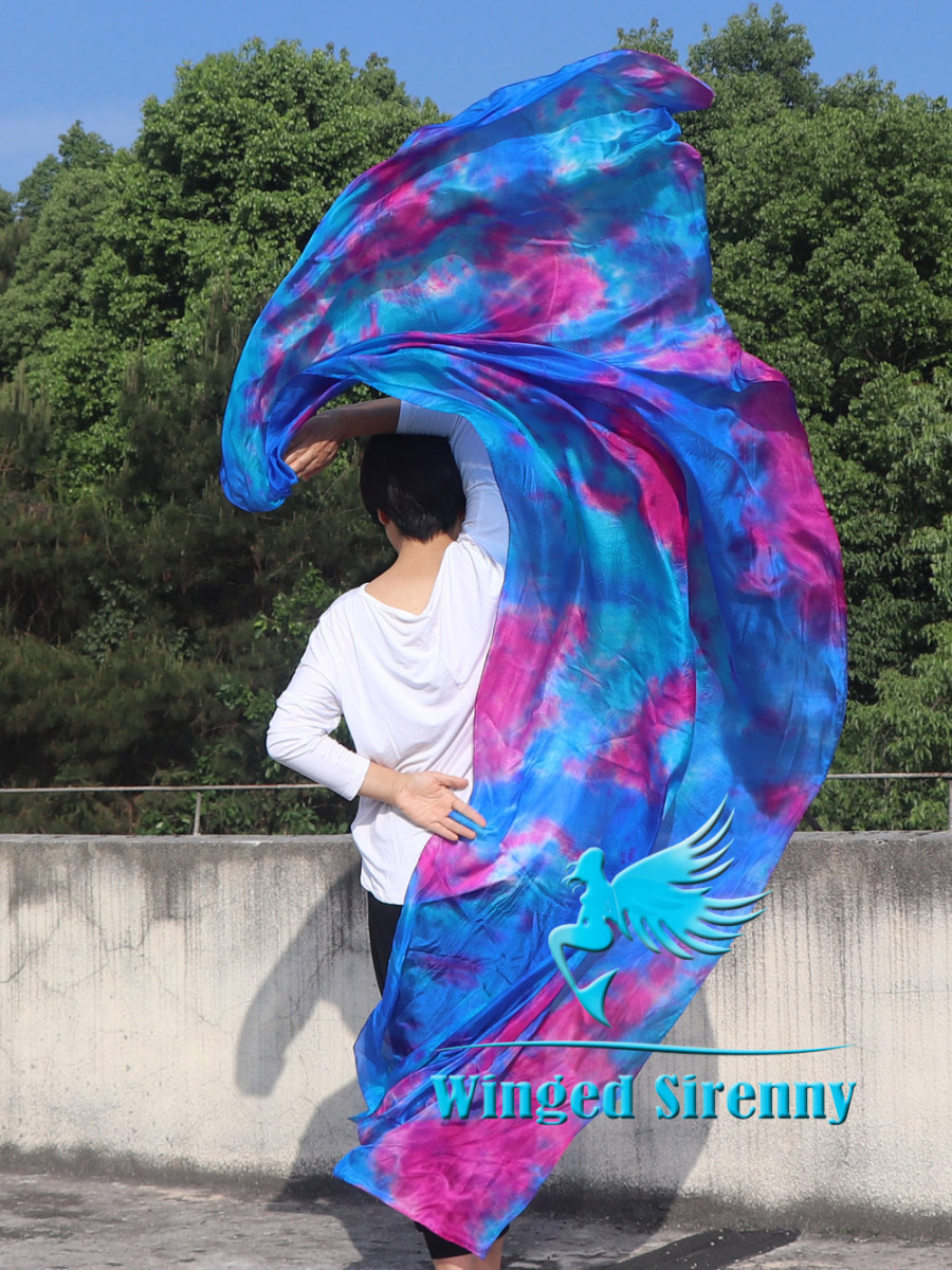 1 piece Mermaid Dream tie-dye 5 Mommes belly dance silk veil 