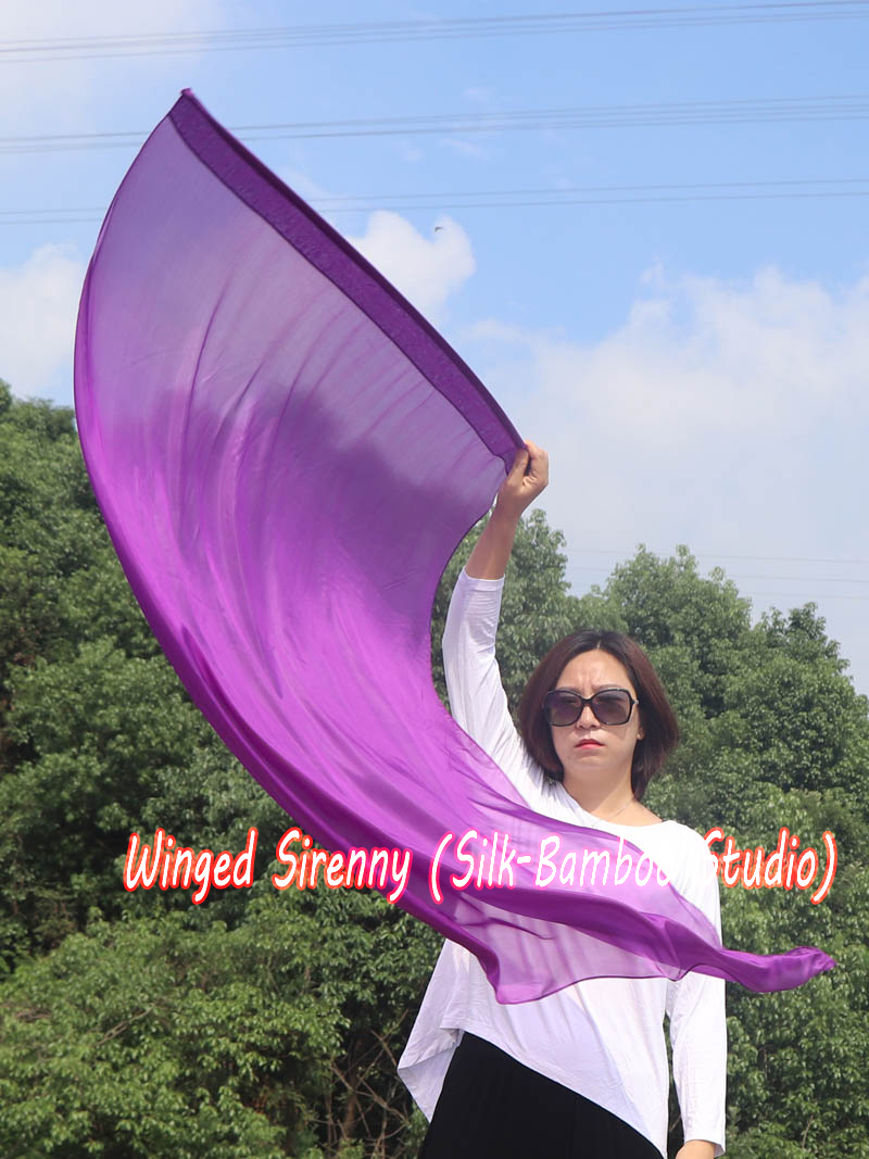 1 Piece 130 cm (51") prophetic silk worship flex flag, purple