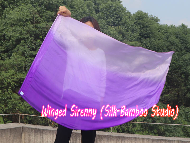 1 Piece 130 cm (51") prophetic silk worship flex flag, purple fading