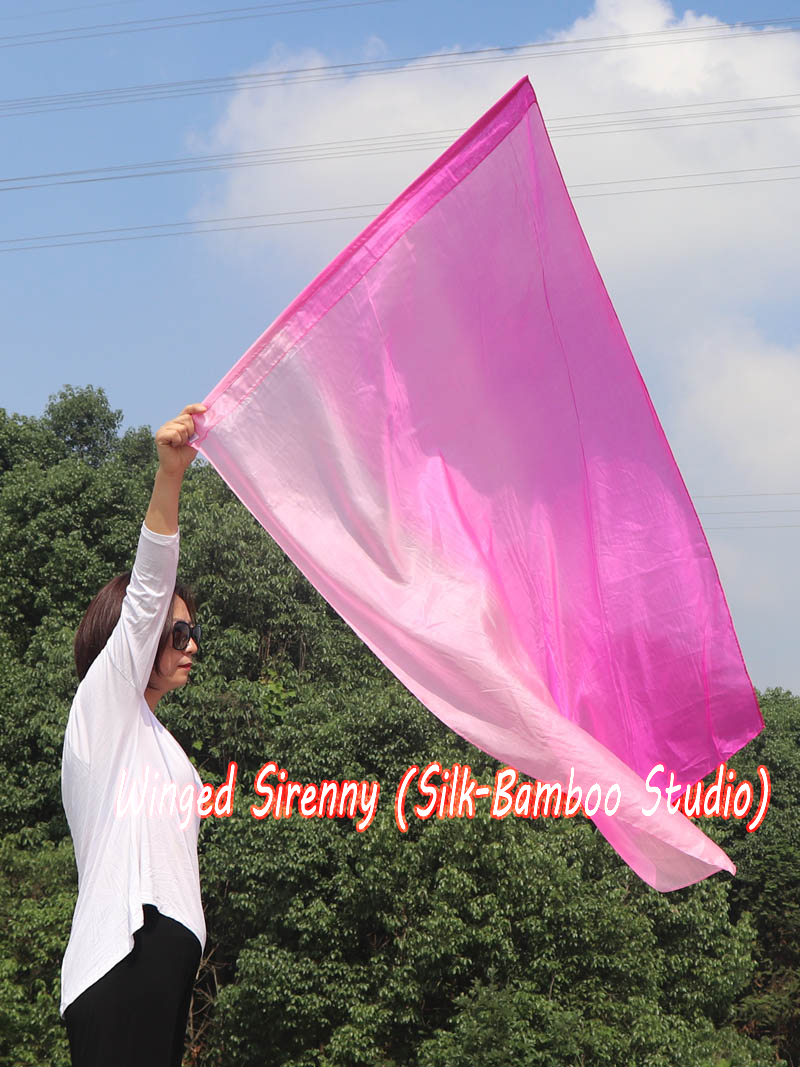 1 Piece 130 cm (51") prophetic silk worship flex flag, pink fading