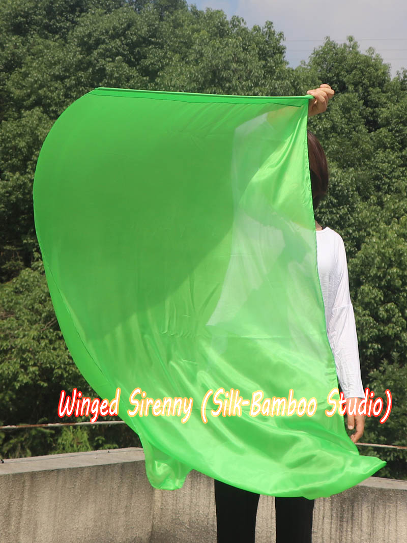 1 Piece 130 cm (51") prophetic silk worship flex flag, green