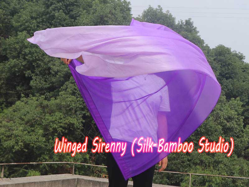 1 Piece 222 cm (88") prophetic silk worship flex flag, purple fading