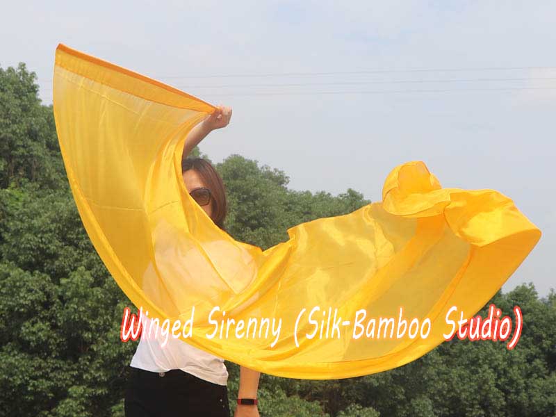 1 Piece 222 cm (88") prophetic silk worship flex flag, gold