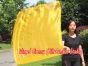 Seda Poi bandera de adoración 103 cm * 88 cm, oro