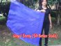 Seda Poi bandera de adoración 103 cm * 88 cm, azul