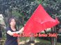 1 Stück 103 cm x 88 cm drehbarer Flaggen-Poi, rot