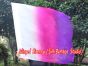 Seda Poi bandera de adoración 103 cm * 88 cm, blanco-rosado-violeta