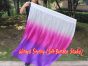 Seda Poi bandera de adoración 103 cm * 88 cm, blanco-rosado-violeta