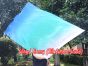 1 Stück 103 cm x 88 cm drehbarer Flaggen-Poi, weiß-pfau grüne-türkis-blau