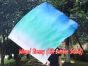 1 Stück 103 cm x 88 cm drehbarer Flaggen-Poi, weiß-pfau grüne-türkis-blau