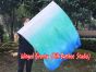 1 Stück 103 cm x 88 cm drehbarer Flaggen-Poi, weiß-pfau grüne-türkis-blau
