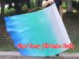 1 Stück 103 cm x 88 cm drehbarer Flaggen-Poi, weiß-pfau grüne-türkis-blau