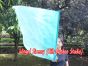 Seda Poi bandera de adoración 103 cm * 88 cm, verde pavo real degradado