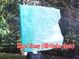 Seda Poi bandera de adoración 103 cm * 88 cm, verde pavo real degradado