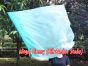 Seda Poi bandera de adoración 103 cm * 88 cm, verde pavo real degradado