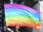 1 Stück 129 cm x 88 cm drehbarer Flaggen-Poi, Regenbogen+ B