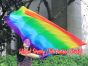 Seda Poi bandera de adoración 129 cm * 88 cm, Arco iris B