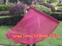 Seda Poi bandera de adoración 129 cm * 88 cm, burdeos