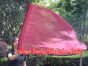 Seda Poi bandera de adoración 129 cm * 88 cm, burdeos