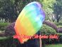 Seda Poi bandera de adoración 129 cm * 88 cm, Arco iris
