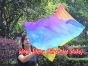 Seda Poi bandera de adoración 129 cm * 88 cm, Arco iris