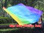 Seda Poi bandera de adoración 129 cm * 88 cm, Arco iris