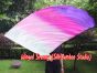 Seda Poi bandera de adoración 129 cm * 88 cm, blanco-rosado-violeta