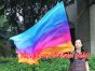 Seda Poi bandera de adoración 174cm x 88cm, Iridiscencia B