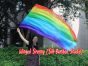Seda Poi bandera de adoración 174cm x 88cm, Arco iris B
