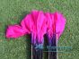 1 paar Chinesischer kurzer flatterfächer aus seide schwarz-rosa, 10cm seide.