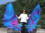1 pair 180 cm (71") half circle prophetic angel wing silk flags,Mermaid Dream 