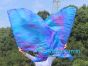 1 pair 180 cm (71") half circle prophetic angel wing silk flags,Mermaid Dream 