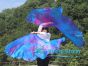 1 pair 180 cm (71") half circle prophetic angel wing silk flags,Mermaid Dream 