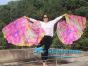 1 Paar 180 cm (71") halbkreisförmige Engelsflügel aus Seide,Pfingstrosen