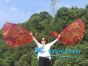 1 pair 180 cm (71") half circle prophetic angel wing silk flags, Copper 