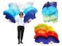 1.8m (70") slightly defected silk fan veils for practice, in assorted colors