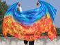 Velo de seda danza del vientre Fuego y hielo tie-dye