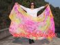 Velo de seda danza del vientre Peonía tie-dye