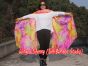 Velo de seda danza del vientre Peonía tie-dye